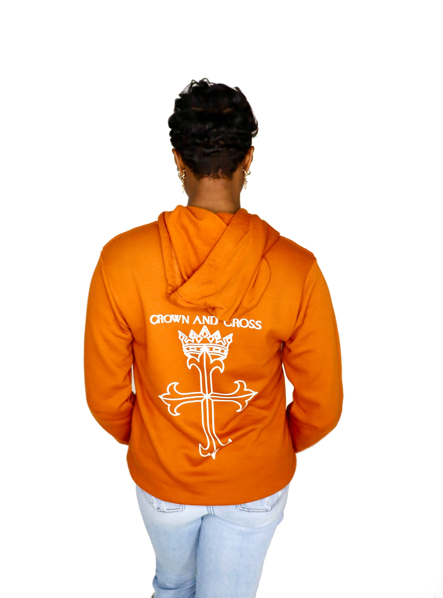 "Crown and Cross Logo" Hoodie - Autumn (White Print)