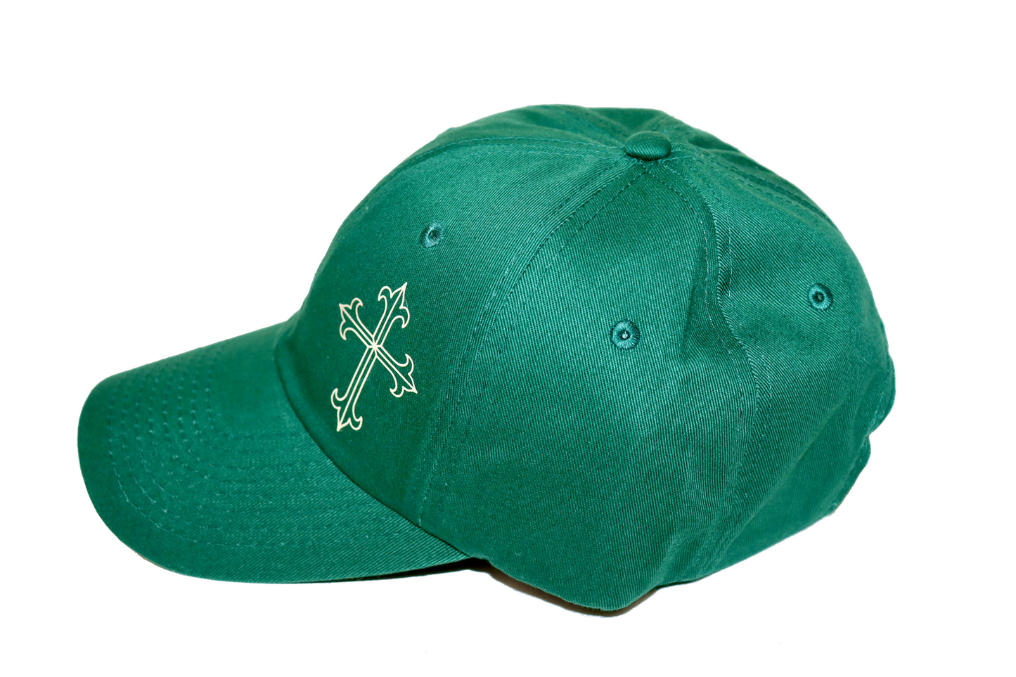 "Crown and Cross Logo" Dad Hat - Green