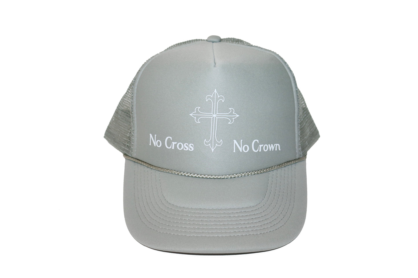 "Crown and Cross Logo" Trucker Hat - Gray