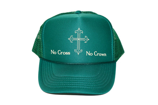 "Crown and Cross Logo" Trucker Hat - Green