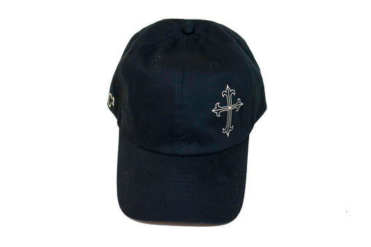 "Crown and Cross Logo" Dad Hat - Black