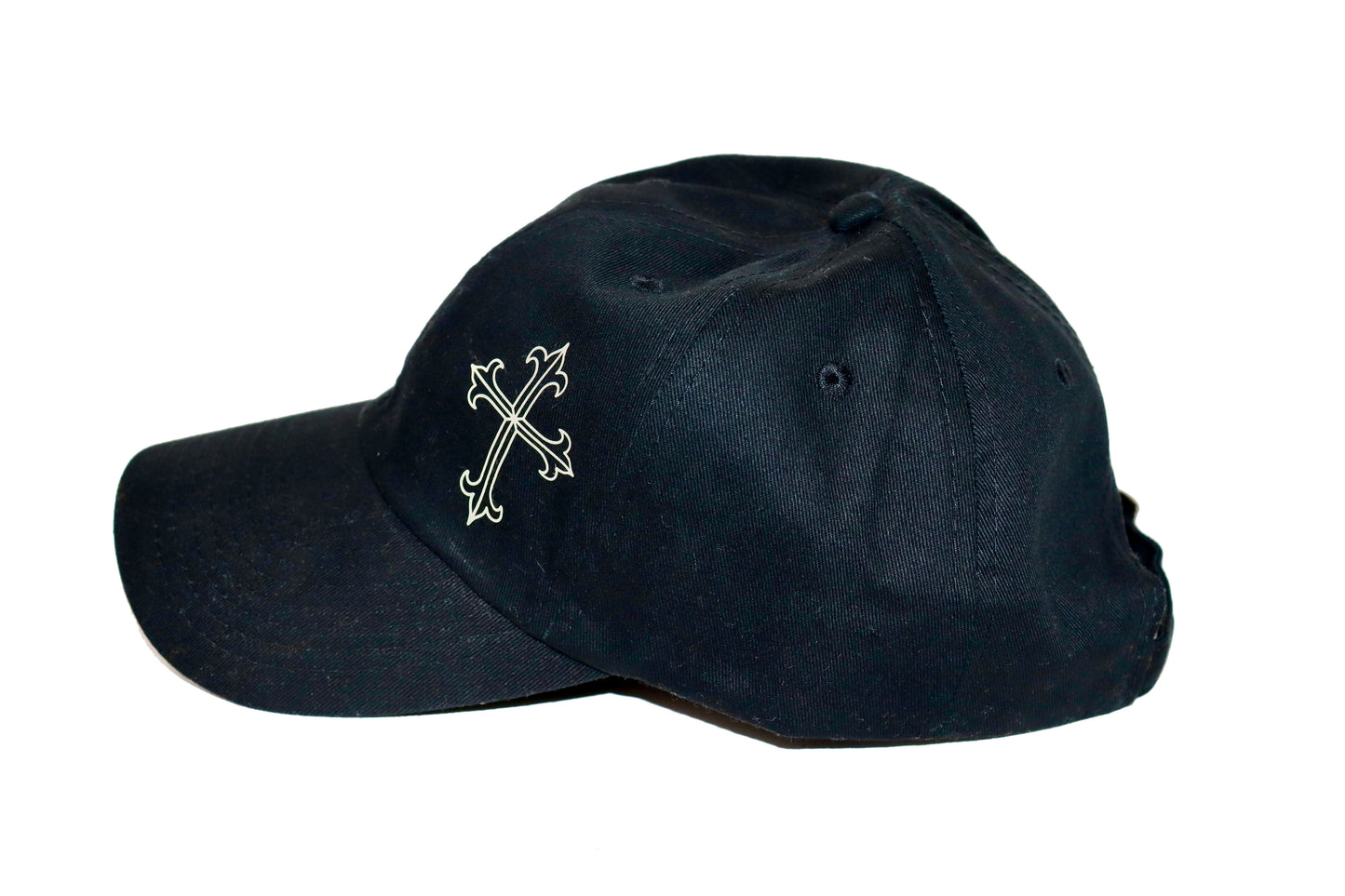 "Crown and Cross Logo" Dad Hat - Black