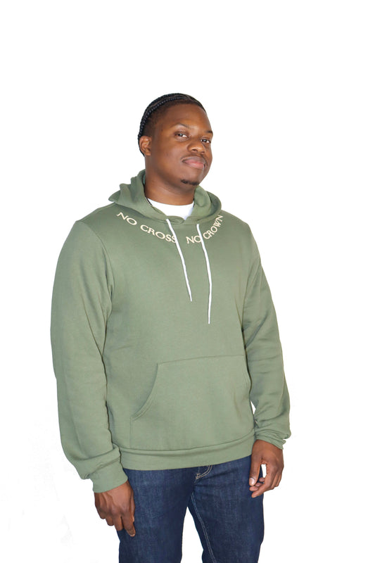 "Crown and Cross Logo" Hoodie - Military Green